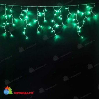 Гирлянда Бахрома, 3х0.5 м., 112 LED, зеленый, без мерцания, прозрачный ПВХ провод с защитным колпачком. 07-3469