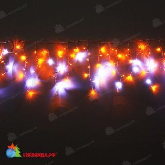 Гирлянда Бахрома, 3,1х0.5 м., 150 LED, желтый, с мерцанием, прозрачный ПВХ провод (Без колпачка), 220В. 04-3237