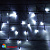 Бахрома 3x0.5 м, 102 LED, Холодный Белый, с мерцанием, черный провод, каучук (резина). С защитным колпачком. 17-1006