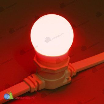 Светодиодная лампа для белт-лайт, d=45 мм., E27, 2Вт, красный. 06-3146