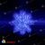 Светодиодная консоль Снежинка "Зимняя Классика" 1,1м, Синий, Дюралайт на Металлическом Каркасе. 04-4552