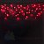 Гирлянда Бахрома, 3х0.5 м., 112 LED, красный, с мерцанием, белый ПВХ провод с защитным колпачком. 07-3475