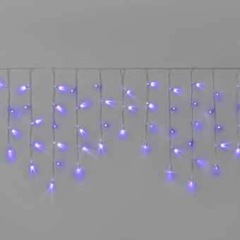 Гирлянда Бахрома 3х0.6м., 108 LED, фиолетовый, без мерцания, прозрачный ПВХ провод с защитным колпачком. 16-1006