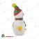 Акриловая светодиодная фигура "Снеговик с шарфом" 60 см, 200 LED, холодный белый, прозрачный ПВХ провод. 14-1537