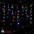 Гирлянда Бахрома 3,1x0,5м., 150 LED, Мульти, без мерцания, черный провод (ПВХ). 04-4257