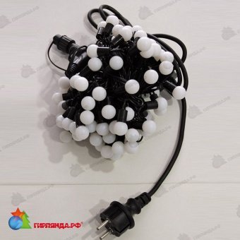 Гирлянда нить с насадками ШАРИКИ D18мм, 10м., 100 LED, RGB, черный резиновый провод (Каучук), 220В. 04-3201
