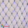 Светодиодная сетка 2х1.5 м., 288 LED, бело-синий, без мерцания, черный резиновый провод (Каучук), с защитным колпачком. 10-3709.