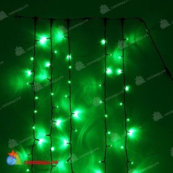 Гирлянда на деревья, спайдер, 5х20м, 100м, 1000 LED, 24B, зеленый, черный провод (ПВХ). 04-3583