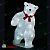 Светодиодная фигура "Медведь" 36 см, 40 LED, холодный белый, прозрачный ПВХ провод 220/24В. 04-3554