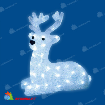 Светодиодная фигура «Лежащий оленёнок», 50 LED, 31x15x33 см. 10-3706.