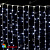 Гирлянда светодиодный занавес 2x2 м., 280 LED, с мерцанием Холодный Белый, Холодный Белый, белый провод (ПВХ). 03-4138