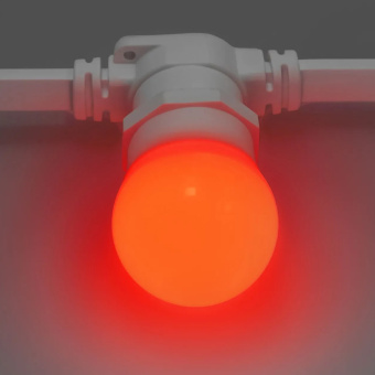 Светодиодная лампа для белт-лайт, d=45 мм., E27, 2Вт, красный. 16-1163