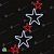 Светодиодная консоль Каскад звезд, 0.65x1.5, 220В, красный, холодный белый. 07-3632