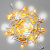 Гирлянда Нить 10 м., 100 LED, желтый, с мерцанием, белый резиновый провод (Каучук), с защитным колпачком. G16-1064