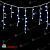 Гирлянда Бахрома 3,1x0,5м., 120 LED, Синий, 220В, без мерцания, белый провод (каучук), с защитным колпачком. 04-4230