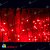 Гирлянда светодиодный занавес 2х6 м., 1425 LED, красный, с мерцанием, без контроллера, черный ПВХ провод (Без колпачка). 11-1107