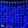 Гирлянда светодиодный занавес 1x6 м., 600 LED, синий, без мерцания, прозрачный ПВХ провод 220В. 04-3310