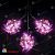 Гирлянда на деревья, спайдер, Луч, 3x20, 60м, 600 LED, 24В, Светло-Розовый, с мерцанием, прозрачный провод (силикон). 04-4414