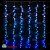 Гирлянда Бахрома, 2х1 м., 320 LED, белый, небесно-голубой, синий, с эффектом бегущий огонь, контроллер, прозрачный провод (силикон). 24В. 04-3400