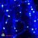 Гирлянда Бахрома, 5х0.7м., 250 LED, синий, без мерцания, белый резиновый провод (Каучук), с защитным колпачком. 05-1968