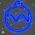 Светодиодная фигура «Шар» из гибкого неона, диаметр 0.6 м., синий. 13-1258