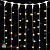 Гирлянда светодиодный занавес 1x6 м., 600 LED, Шампань, с мерцанием, прозрачный провод (пвх). 04-4377