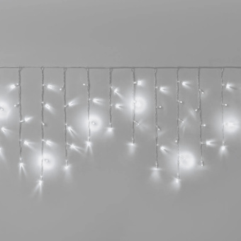 Гирлянда Бахрома 3х0.6м., 108 LED, холодный белый, с мерцанием, прозрачный ПВХ провод с защитным колпачком. 16-1008