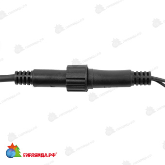 Гирлянда Нить 10 м., 120 LED, Синий и белый, с мерцанием, черный провод. 10-3610