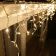 Гирлянда Бахрома, 5х0.7м., 250 LED, теплый белый, без мерцания, белый резиновый провод (Каучук), с защитным колпачком. 05-1966