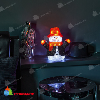 Светодиодная фигура «Снеговик», 24 LED, 27x17x30 см. 10-3702.
