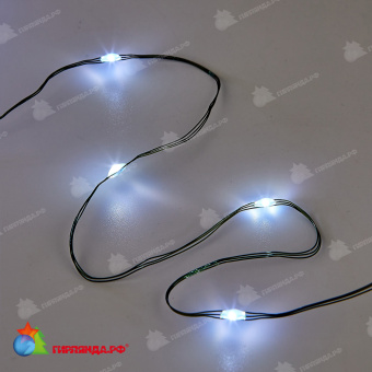 Гирлянда светодиодная "Роса", 100м. 1000 LED. Белый свет. Провод зеленый. 10-3624