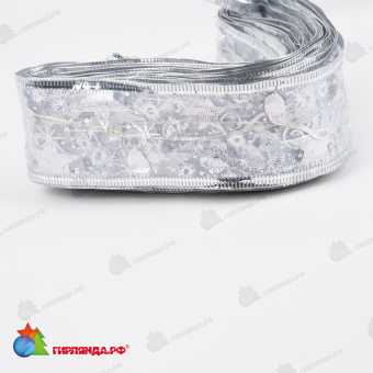 Гирлянда светодиодная «Лента» на батарейках, 10м. 100 LED. Белый свет. Провод медный. 10-3841
