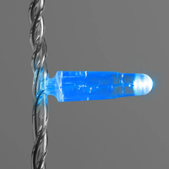 Гирлянда Бахрома 3х0.6м., 144 LED, синий, без мерцания, прозрачный ПВХ провод с защитным колпачком. 16-1026