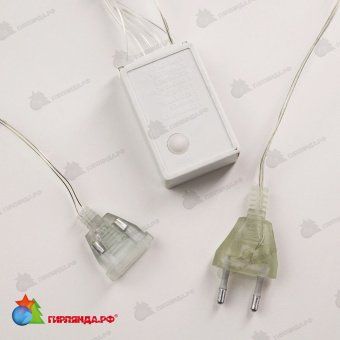 Светодиодная сетка 2х2 м., 256 LED, мульти, контроллер, прозрачный ПВХ провод (Без колпачка), 220В. 04-3267