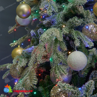 Гирлянда светодиодная "Роса", 50м. 500 LED. Разноцветный свет. Провод зеленый. 10-3822