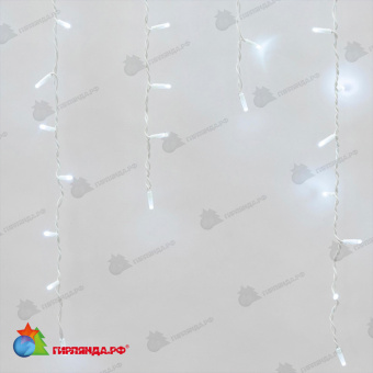 Гирлянда Бахрома 3х0.7 м., 200 LED, холодный белый, без мерцания, белый резиновый провод (Каучук), с защитным колпачком. 10-3687.