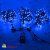 Гирлянда на деревья, спайдер, Луч, 3х20, 60м, 600 LED, 24B, синий, с мерцанием, черный ПВХ провод. 06-3094