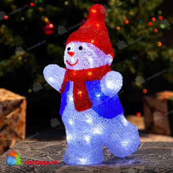 Светодиодная фигура «Снеговик-2», 40 LED, 22x17x34 см. 10-3700.