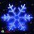 Снежинка светодиодная без мерцания. Диаметр 100 см., 220 В, Синий. 07-3244