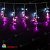 Гирлянда Бахрома, 1.75х0.45 м., 160 LED, белый, светло-розовый, розовый, с эффектом бегущий огонь, контроллер, прозрачный провод (силикон). 24В. 04-3399