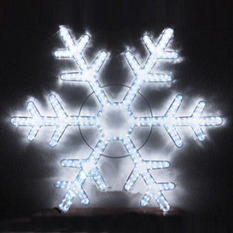 Снежинка светодиодная без мерцания. Диаметр 100 см., 220 В, Холодный Белый. 07-3243
