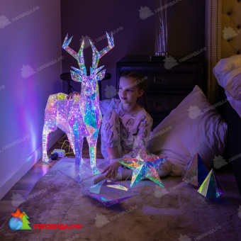 Светильник декоративный «Олень». 500 LED. Белый свет. Цвет корпуса радужный. 10-3850