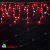 Гирлянда Бахрома, 4,9х0.5 м., 240 LED, красный, с мерцанием, прозрачный ПВХ провод (Без колпачка), 220В. 04-3246