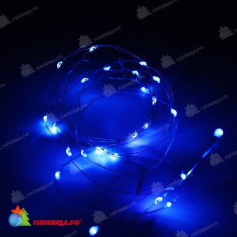 Светодиодная гирлянда "Роса", 5 м., 50 LED, RGB, пульт ДУ, прозрачный провод. 10-3745.