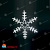 Светодиодная фигура из дюралайта Большая снежинка 95x95см Холодный Белый 14-2485