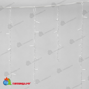 Гирлянда Бахрома 3х0.7 м., 200 LED, мульти, без мерцания, белый резиновый провод (Каучук), с защитным колпачком. 10-3686.