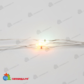 Светодиодная гирлянда "Роса", 5 м., 50 LED, мульти, медный провод. 10-3746.