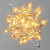 Гирлянда Нить 10 м., 100 LED, теплый белый, без мерцания, белый резиновый провод, с защитным колпачком. 16-1040