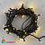 Гирлянда Нить 10м Золотой, 75 LED, провод Черный Каучук, IP65 04-5315