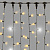 Гирлянда светодиодный занавес, 2х6м., 1000 LED, теплый белый, с мерцанием, черный резиновый провод, с защитным колпачком. G16-1145